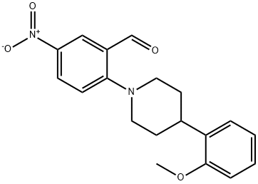 2-[4-(2-METHOXYPHENYL)PIPERIDINO]-5-NITROBENZALDEHYDE Struktur