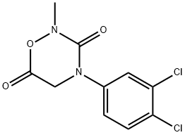 Dihydro-4-(3,4-dichlorophenyl)-2-methyl-2H-1,2,4-oxadiazine-3,6-dione Struktur