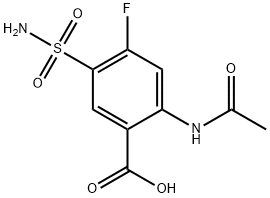 2-(ACETYLAMINO)-5-(AMINOSULFONYL)-4-FLUOROBENZOIC ACID Struktur