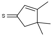 3,4,4-Trimethyl-2-cyclopentene-1-thione Struktur