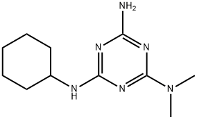 4-(Cyclohexylamino)-6-(dimethylamino)-1,3,5-triazin-2-amine Struktur