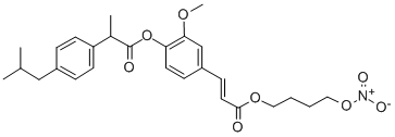 ALPHA-METHYL-4-(2-METHYLPROPYL)-2-METHOXY-4-[(1E)-3-[4-(NITROOXY)BUTOXYL]-3-OXO-1-PROPENYL]PHENYL ESTER, BENZENEACETIC ACID Struktur