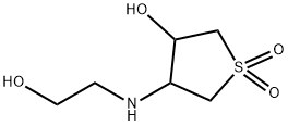 4-(2-HYDROXY-ETHYLAMINO)-1,1-DIOXO-TETRAHYDRO-1L6-THIOPHEN-3-OL Struktur