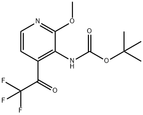 2-METHOXY-3-(BOC-AMINO)-4-TRIFLUORO-ACETYLPYRIDINE Struktur