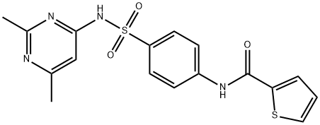 N-(4-{[(2,6-dimethyl-4-pyrimidinyl)amino]sulfonyl}phenyl)-2-thiophenecarboxamide Struktur