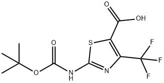 2-[(TERT-BUTOXYCARBONYL)AMINO]-4-(TRIFLUOROMETHYL)-1,3-THIAZOLE-5-CARBOXYLIC ACID Struktur