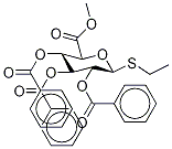 Ethyl 2,3,4-Tri-O-benzoyl-β-D-thioglucopyranosiduronic Acid Methyl Ester Struktur