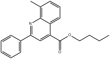 butyl 8-methyl-2-phenyl-4-quinolinecarboxylate Struktur