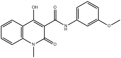 4-HYDROXY-1-METHYL-2-OXO-1,2-DIHYDRO-QUINOLINE-3-CARBOXYLIC ACID (3-METHOXY-PHENYL)-AMIDE Struktur