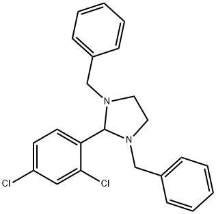 2-(2,4-DICHLOROPHENYL)-1,3-BIS(PHENYLMETHYL)-IMIDAZOLIDINE Struktur