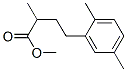 2-Methyl-4-(2,5-dimethylphenyl)butyric acid methyl ester Struktur