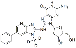 N-(DEOXYGUANOSIN-8-YL)-2-AMINO-1-METHYL-D3-6-PHENYLIMIDAZO[4,5-B]PYRIDINE Struktur