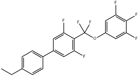 2-[difluoro-(3,4,5-trifluorophenoxy)Methyl]-5-(4-ethylphenyl)-1,3-difluoro-benzene Struktur