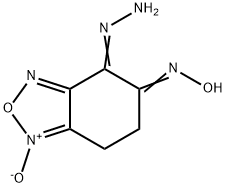 2,1,3-Benzoxadiazole-4,5-dione,6,7-dihydro-,4-hydrazone,5-oxime,1-oxide(9CI) Struktur