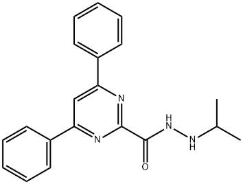 4,6-Diphenylpyrimidine-2-carboxylic acid 2-isopropyl hydrazide Struktur