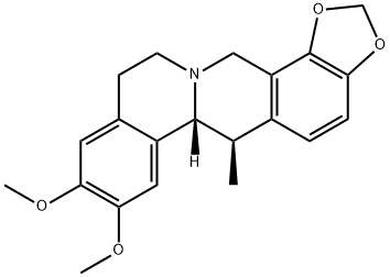 (6R,6aR)-6,6a,11,14-Tetrahydro-8,9-dimethoxy-6-methyl-12H-benzo[a]-1,3-benzodioxolo[4,5-g]quinolizine Struktur