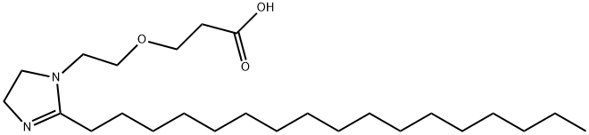 3-[2-(2-heptadecyl-4,5-dihydro-1H-imidazol-1-yl)ethoxy]propionic acid  Struktur