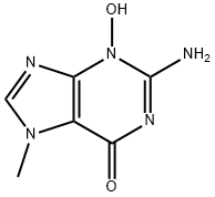 2-amino-3,7-dihydro-3-hydroxy-7-methyl-6H-purin-6-one        Struktur