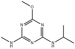 2-Isopropylamino-4-methoxy-6-methylamino-1,3,5-triazine Struktur