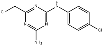 6-(CHLOROMETHYL)-N-(4-CHLOROPHENYL)-1,3,5-TRIAZINE-2,4-DIAMINE Struktur