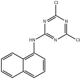 N-(1-Naphtyl)-4,6-dichloro-1,3,5-triazine-2-amine Struktur