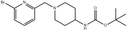 4-(TERT-BUTOXYCARBONYLAMINO)-1-[(6-BROMOPYRIDIN-2-YL)METHYL]PIPERIDINE Struktur