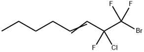 1-BROMO-2-CHLORO-1,1,2-TRIFLUORO-3-OCTENE Struktur