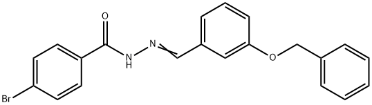 N'-[3-(benzyloxy)benzylidene]-4-bromobenzohydrazide Struktur