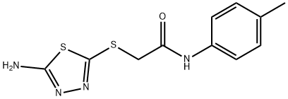 2-[(5-amino-1,3,4-thiadiazol-2-yl)sulfanyl]-N-(4-methylphenyl)acetamide Struktur