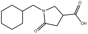 1-Cyclohexylmethyl-5-oxo-pyrrolidine-3-carboxylic acid Struktur