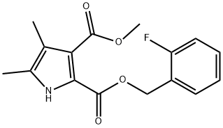 1H-Pyrrole-2,3-dicarboxylicacid,4,5-dimethyl-,2-[(2-fluorophenyl)methyl]3-methylester(9CI) Struktur