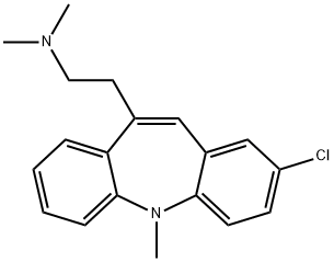 2-Chloro-10-[2-(dimethylamino)ethyl]-5-methyl-5H-dibenz[b,f]azepine Struktur