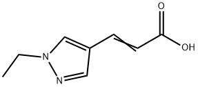 (2E)-3-(1-ethyl-1H-pyrazol-4-yl)acrylic acid(SALTDATA: FREE) Struktur