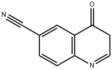 6-Quinolinecarbonitrile, 3,4-dihydro-4-oxo- Struktur