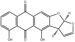 Anthra(2,3-b)furo(3,2-d)furan-5,10-dione, 3a,12a-dihydro-4,6-dihydroxy - Struktur