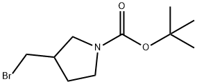 3-(溴甲基)吡咯烷-1-甲酸叔丁酯 結(jié)構(gòu)式