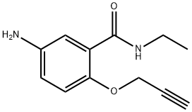 Benzamide, 5-amino-N-ethyl-2-(2-propynyloxy)- Struktur