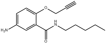 Benzamide, 5-amino-N-pentyl-2-(2-propynyloxy)- Struktur