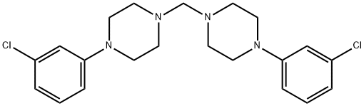 Bis-(m-chlorophenylpiperazino)-methane Struktur