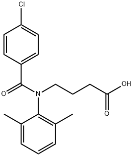 4-[p-Chlorobenzoyl(2,6-xylyl)amino]butyric acid Struktur