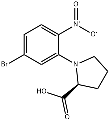 N-(5-Bromo-2-nitrophenyl)-L-proline Struktur