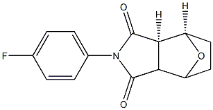 N-(p-Fluorophenyl)-7-oxabicyclo(2.2.1)heptane-2,3-dicarboximide Struktur