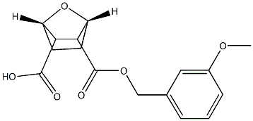 (1R,4S)-6-[(3-methoxyphenyl)methoxycarbonyl]-7-oxabicyclo[2.2.1]heptan e-5-carboxylic acid Struktur