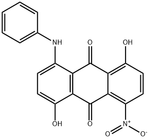 1,5-dihydroxy-4-nitro-8-(phenylamino)anthraquinone Struktur