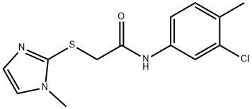 N-(3-CHLORO-4-METHYLPHENYL)-2-[(1-METHYL-1H-IMIDAZOL-2-YL)SULFANYL]ACETAMIDE Struktur