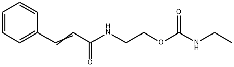 N-Ethylcarbamic acid 2-[(1-oxo-3-phenyl-2-propenyl)amino]ethyl ester Struktur