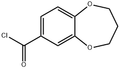 3,4-DIHYDRO-2H-1,5-BENZODIOXEPINE-7-CARBONYL CHLORIDE Struktur