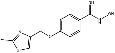 N'-HYDROXY-4-[(2-METHYL-1,3-THIAZOL-4-YL)METHOXY]BENZENECARBOXIMIDAMIDE Struktur