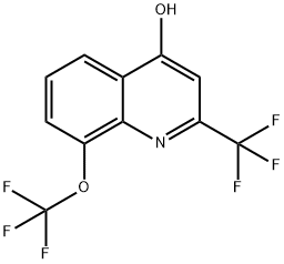 8-(TRIFLUOROMETHOXY)-2-(TRIFLUOROMETHYL)QUINOLIN-4-OL Struktur