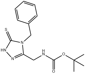 4-BENZYL-5-(N-TERT-BUTOXYCARBONYLAMINOMETHYL)-1,2,4-TRIAZOLE-3-THIOL Struktur